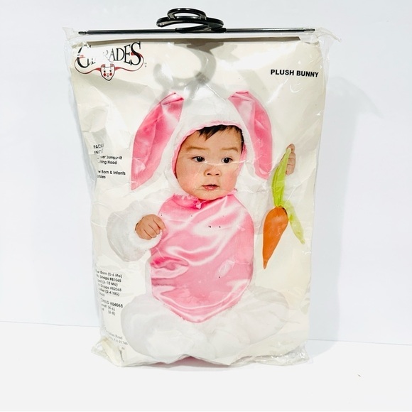 Charades Child Plush White & Pink 2pc Bunny Halloween Easter Cosplay Costume - Picture 12 of 14